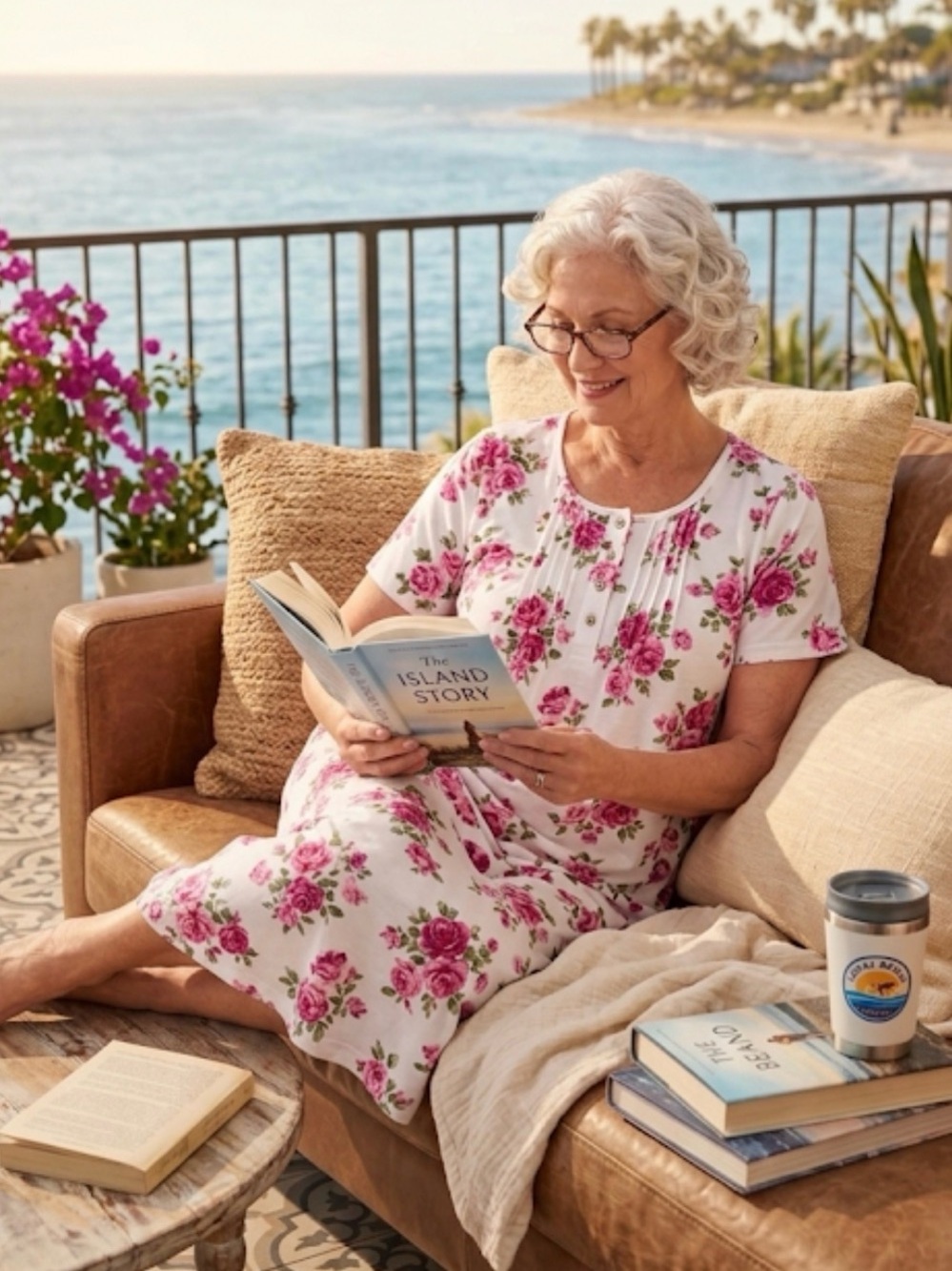 🍓 croft & barrow White and Pink Floral Short-Sleeve Nightgown🍓
